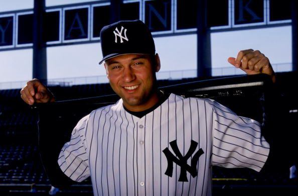 Derek Jeter Photo Arms Up Celebrate 11x14 - New England Picture