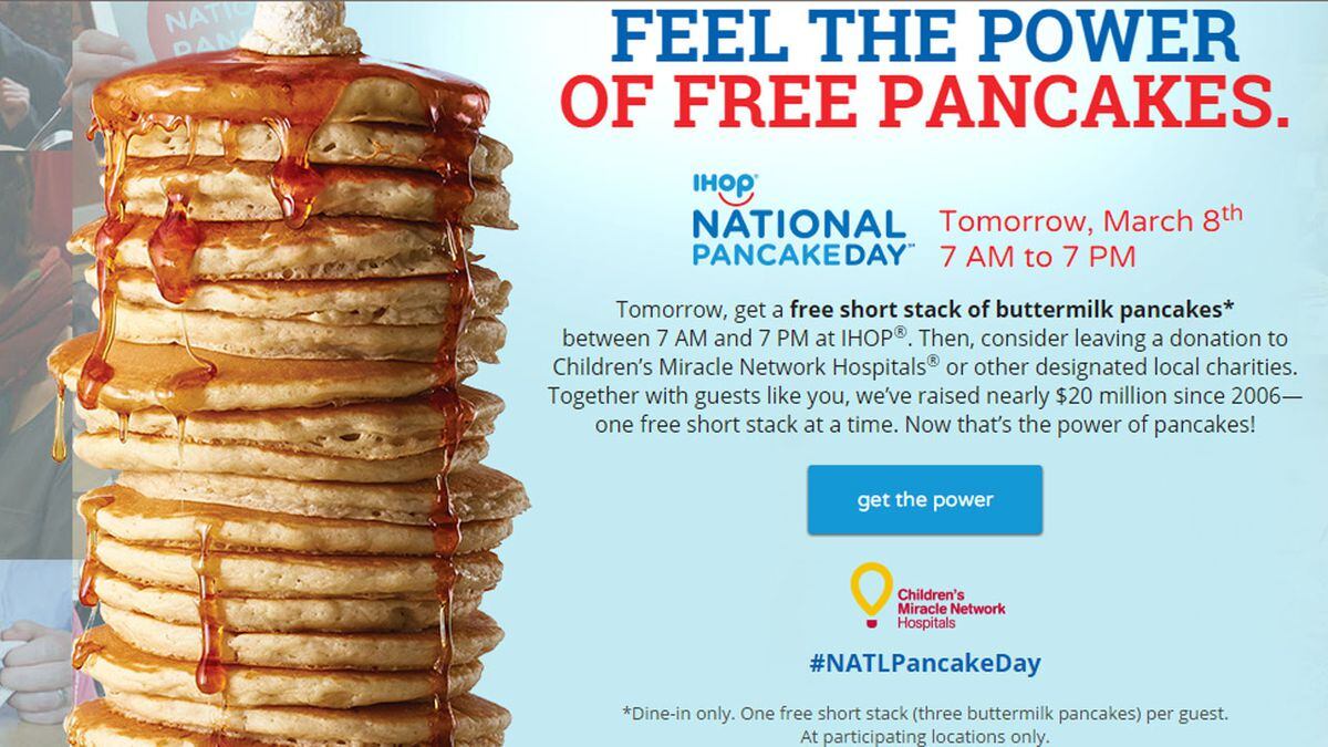 IHOP celebrates National Pancake Day with free short stack