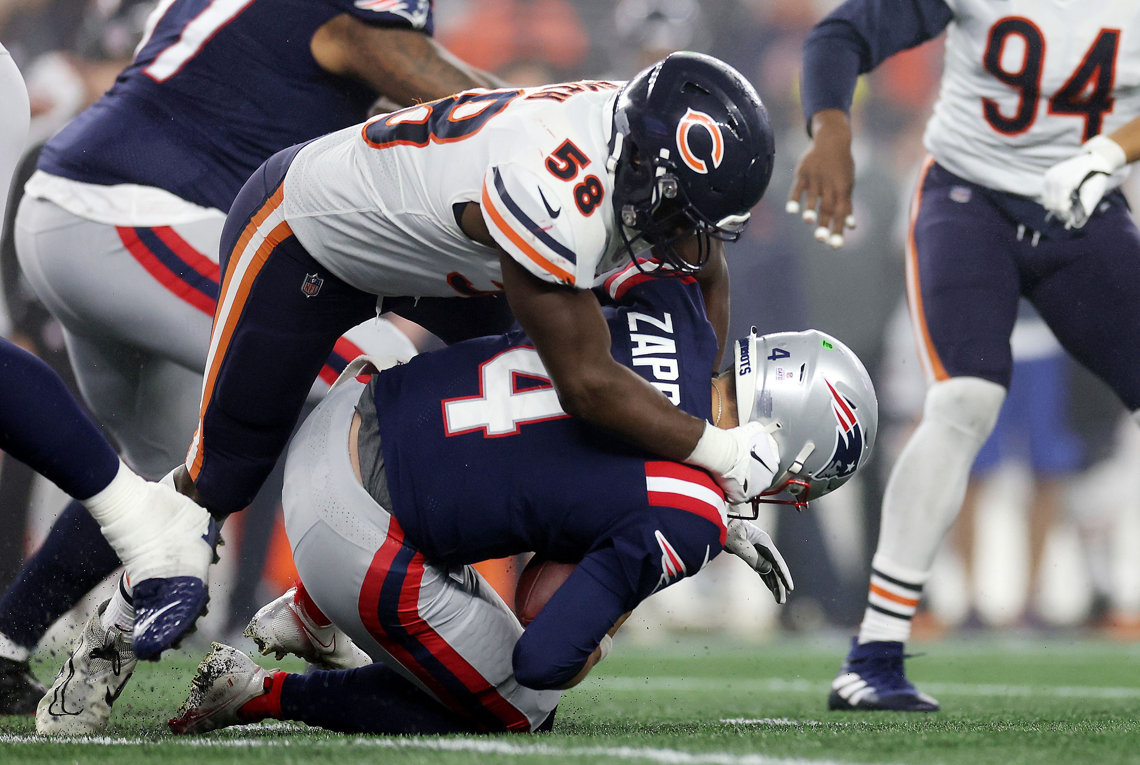 Bears vs Patriots: Mac Jones benched mid-game as Chicago scores 23 straight  points to beat New England