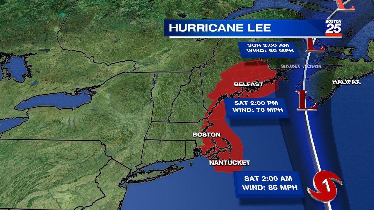 National Hurricane Center on X: 11 am AST: Hurricane #Lee is a large  hurricane and approaching New England and Atlantic Canada. Here are the Key  Messages. Visit  for details.   /