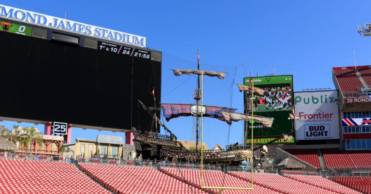 No Buc shot: Cannons at Tampa's Raymond James Stadium to ...