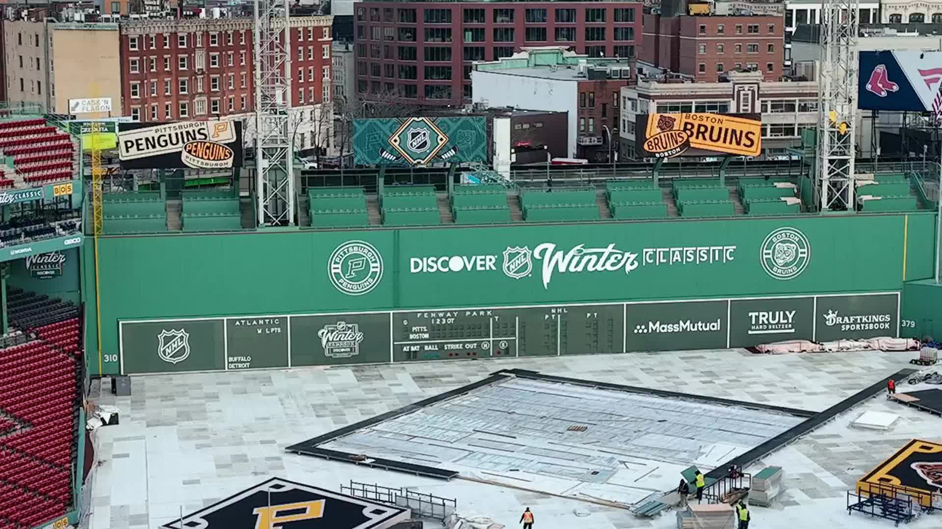 VIDEO: Time-lapse of Fenway Park's Winter Classic transformation