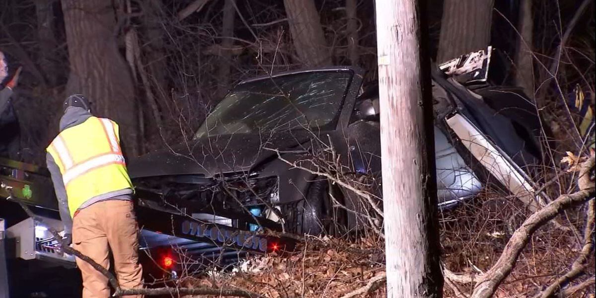 2 Injured In Violent Methuen Crash After Car Slams Into Tree