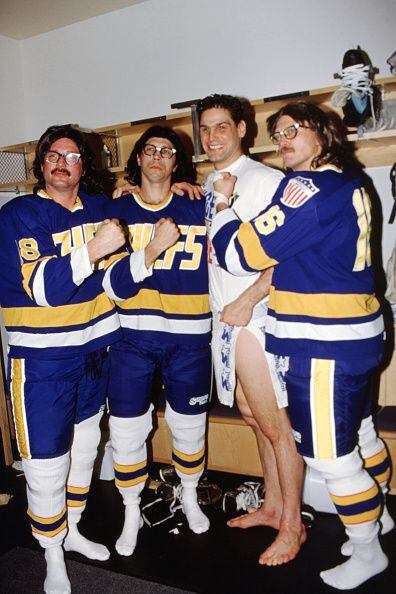 Hanson Brothers Charlestown Chiefs 16 Jack 17 Steve 18 Jeff Slap