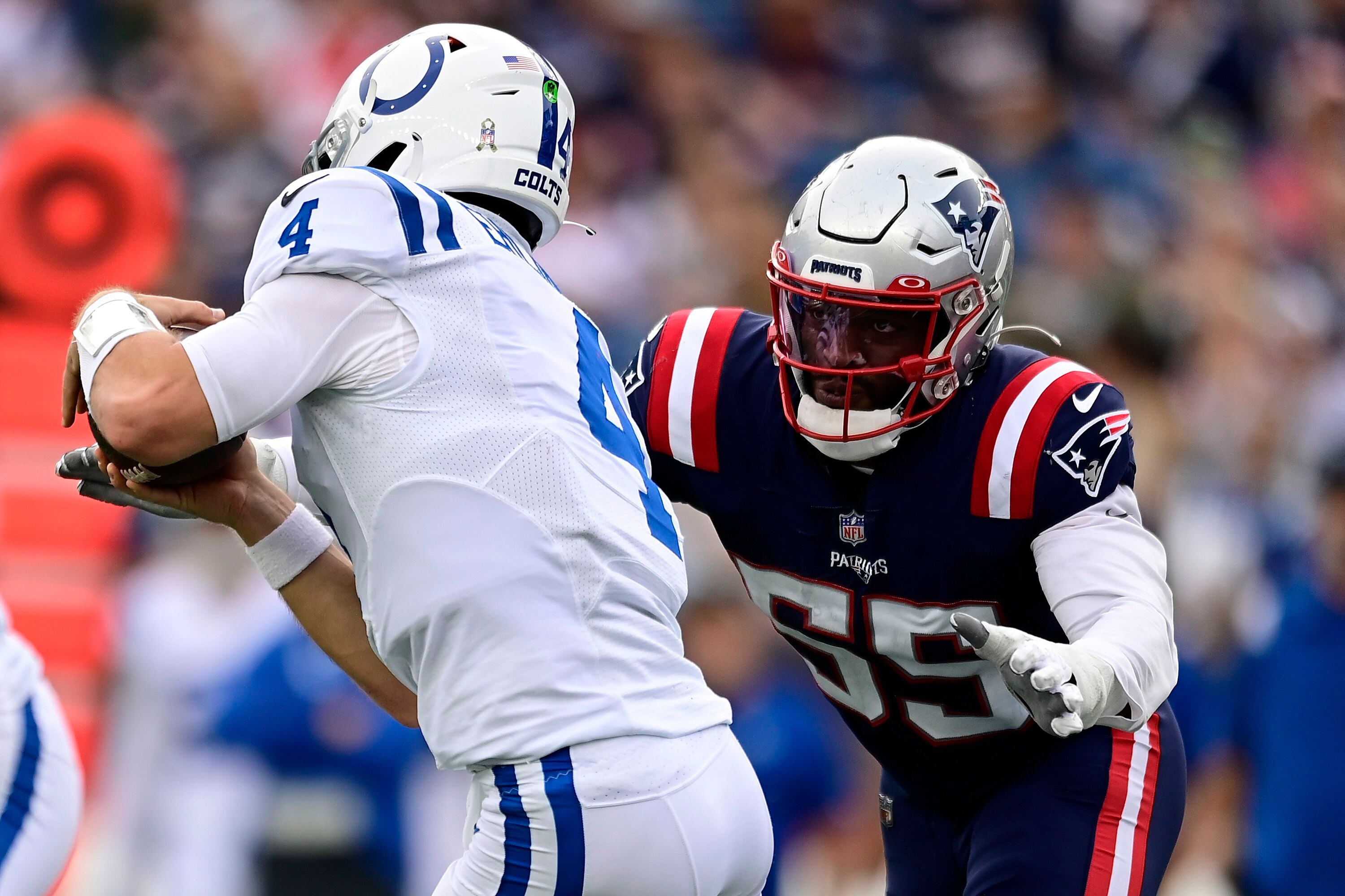 Patriots beat Colts 26-3, get 9 sacks in dominant win